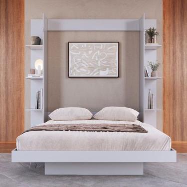 Imagem de Cama Casal Vancouver Articulável 8 Prateleiras Branco - Art In Móveis,