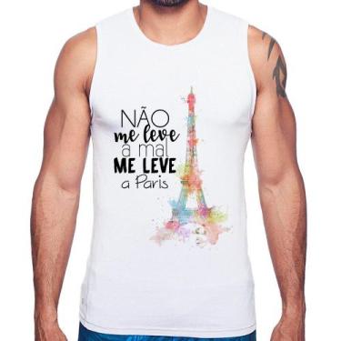 Imagem de Regata Não me leve a mal, me leve a Paris - Foca na Moda, Branco, G