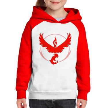 Imagem de Moletom Infantil Team Valor - Foca na Moda, Branco, Vermelho, 6