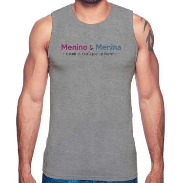 Imagem de Regata Menino e menina usam a cor que quiserem - Foca na Moda, Cinza, 