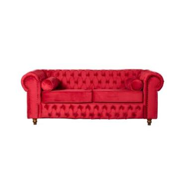Imagem de Sofá Chesterfield 2 Lugares - Tommy Design, Vermelho