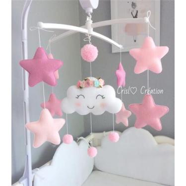 Imagem de Mobile Berço Bebe Musical E Giratório Chuva De Amor - Pequeninos