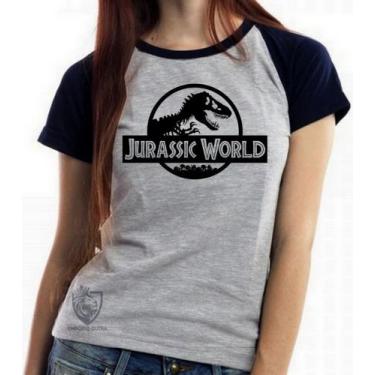 Imagem de Baby look blusa feminina ou Camiseta unissex Jurassic Park logo  - Emp