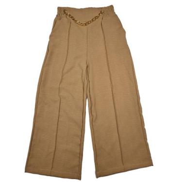 Imagem de Calça Pantalona Infantil Duna Bolsos Moda Menina Corrente - 2L Kids, B