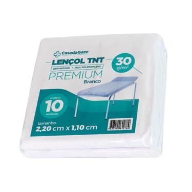 Imagem de Lençol Descartável Elastico 2,20x1,10 Maca Hospitalar 30g 10 Unid - Pr