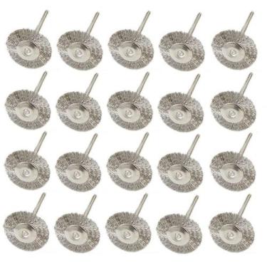 Imagem de Escova de aço circular para micro retifica - 20 peças - E-San
