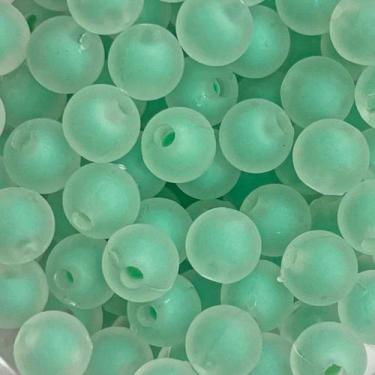 Imagem de Miçanga Bolinha Fosca com Miolo Verde Contas Passante 8mm 360pçs Para 