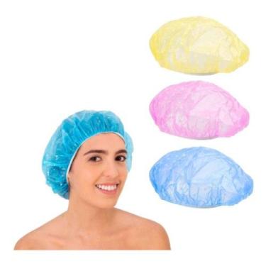 Imagem de  3 touca para banho proteger cabelo touca de banho - flixx