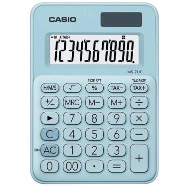 Imagem de Calculadora Casio MS-7UC-LB (10 Digitos) - Azul Ceu