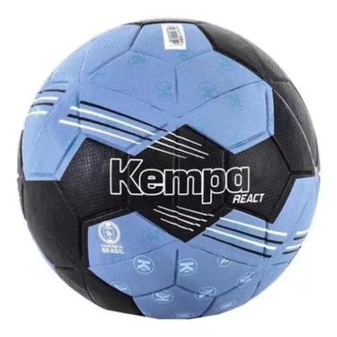 Imagem de Bola De Handebol Kempa React - Preta/Azul - Tam 3