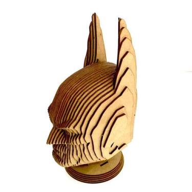 Imagem de Estatueta Rosto Bt para Decoração 3d 10x15x25 Mdf Madeira - ATACADÃO D