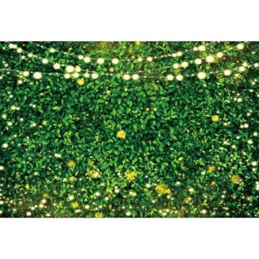 Imagem de dnldliq Pano de fundo fotográfico com folhas verdes, 3 x 3 m, primavera, natureza, foto, aniversário, casamento, recém-nascido, chá de bebê, grama, cenário de parede, decoração de festa de primavera,