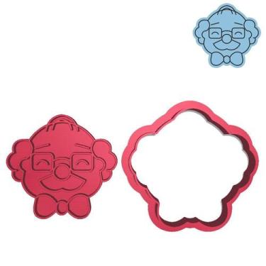 Imagem de Cortador Marcador Dia Avós Cabeça Rosto do Vovô Cute - DOCE IMPRESSO, 