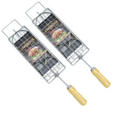 Imagem de 2 Grelha Multiuso Hambúrguer Artesanal Peixe Frango Marivent - Marigri