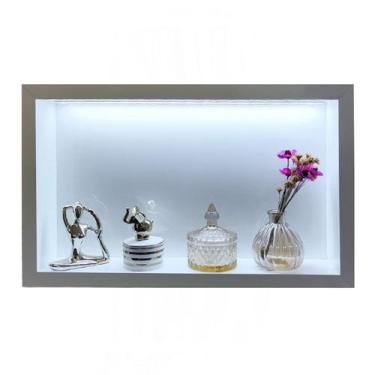 Imagem de Nicho Para Banheiro Porcelanato Branco 50x30x10cm - Com Luz Led - PHZ