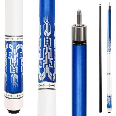 Imagem de HomeSeason Taco de sinuca de fibra de vidro 147.3 cm bastão de sinuca profissional 12,7 mm 4 camadas ponta baixa deflexão, 3 x 8/8 pinos de junta, ultra-suave, bastões de taco de bilhar (595 g)