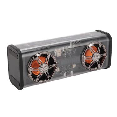 Imagem de Alto-falante Portátil Bluetooth 5.3, Design Mecânico Transparente, Som Potente Com Subwoofer, Luzes Coloridas, Alto-falante para Casa, Ao Ar Livre, Viagens (Preto)