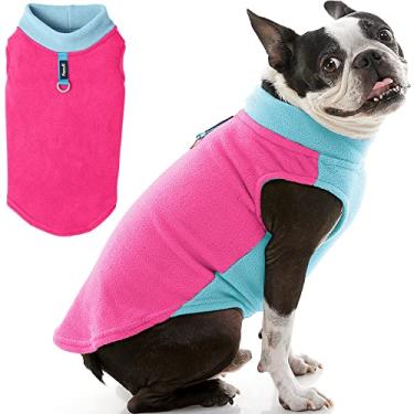 Imagem de Gooby Suéter de lã para cachorro com meio estiramento - rosa, grande - casaco quente de lã para cachorro com guia D-ring - casaco suéter para cachorro pequeno de inverno - roupas para cães de clima frio para cães pequenos menino ou menina