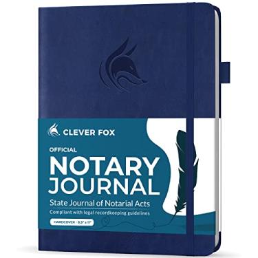 Imagem de Clever Fox Caderno n – Diário n público de atos notariais – Livro de registro n de capa dura – Suprimentos n – 612 entradas para registros, páginas numeradas, tamanho A4 (21,5 x 28 cm), capa dura – azul escuro