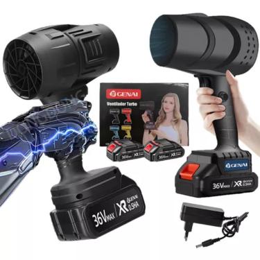Imagem de Soprador De Folhas Turbo Portátil Turbina Para Carro Automotivo Muito Forte Com Bateria Aspirador Ar Elétrico 110V 220V