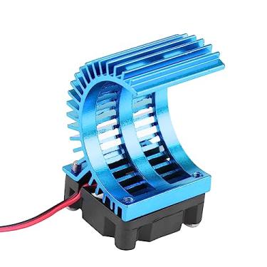 Imagem de Dissipador de Calor Com Ventilador de Resfriamento para Carro Elétrico RC 1/10 Sc 540/550 Motor Incluindo Redcat Axail Sc -4 D90 (Azul)