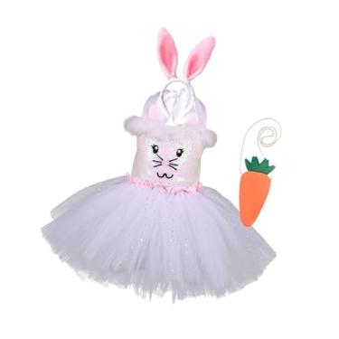 Imagem de Fancyes coelhinho da páscoa tutu vestido orelhas de argola de cabelo moda animal roupa macacão tutu vestido para feriados festa, 120cm