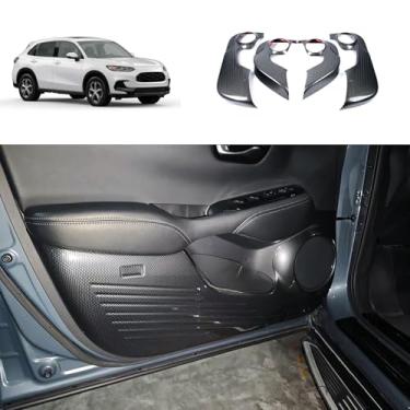 Imagem de TERDARAY Capa antichute para porta de carro compatível com Honda New HRV HR-V 2025 2024 2023 capa protetora de soleira de porta protetor de borda tapete lateral interior acessórios de carro ABS 4