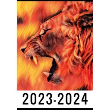 Imagem de Lion 2-Year 2023-2024 Pocket Planner: Monthly Calendar & Agenda Organizer, Monthly Appointment Book, Jan 2023 Dec 2024 Personal Time Management, ... your next 2 years, Gifts For Lion lovers.