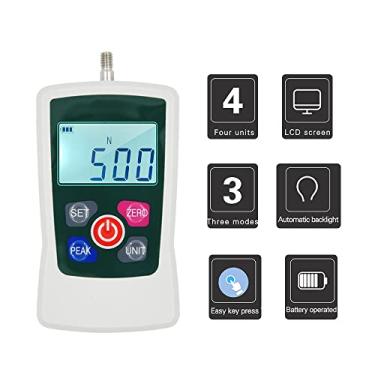 Imagem de Medidor Push Pull Portátil 500N, Medidor de Força Digital Portátil, Tela Retroiluminada, Conversão de 4 Unidades, Análise Estatística, Desligamento Automático, Leve, para