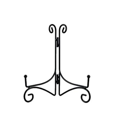 Imagem de SVENJBB Suporte de Prato de Ferro Preto, Suporte de Prato de 8" para Exibição, Suportes de Exibição de Prato de Metal Pequeno para Livro de Receitas, Porta-Retratos, Foto, Pratos Decorativos(8", 1 Pac