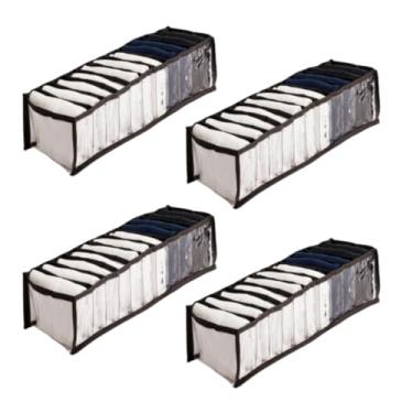 Imagem de Kit 4 Colmeia Organizadora de Roupa Íntima Cristal Premium PP - Organizador de Gaveta e Guarda Roupa 11 Nichos