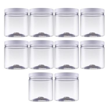 Imagem de Kit 10 Potes Plastico Organizador Porta Mantimentos Multiuso Com Tampa 1 Litro