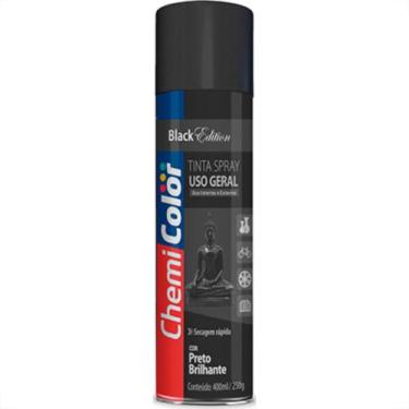 Imagem de Spray Chemicolor Geral Preto Brilh.400Ml - Kit C/6 LT - BASTON