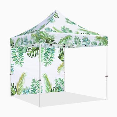 Imagem de Tenda de dossel pop-up de 25 x 25 cm com paredes laterais, série ABLEM8CANOPY ULTRA8 Tenda de sombra instantânea resistente para uso ao ar livre comercial ou evento esportivo, pátio, bagageiro, quintal (selva, 1 parede completa)