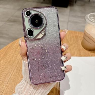 Imagem de Capa de telefone com proteção de lente de borda dura, material luxuoso, processo de galvanoplastia, adequada para huawei p70 p40 pro ultra, roxo, para huawei mate60