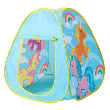 Imagem de Barraca Luxo Unicórnio Menina  Toca Auto Montável  Tenda de Poliéster 