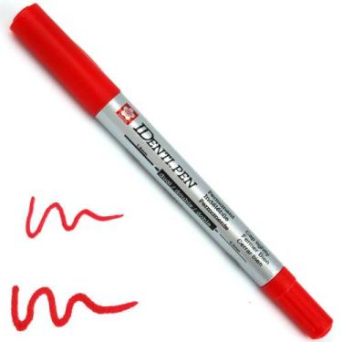 Imagem de Caneta Identi-pen 02 Pontas Xyk R-vermel - SAKURA, VERMELHO