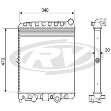 Imagem de Radiador Volkswagen Gol 1995 a 2008 VISCONDE 12503