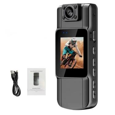 Imagem de Mini câmera 4K 1080p HD WiFi, câmera portátil com clipe traseiro portátil com visão noturna infravermelha, câmera inteligente para aplicação da lei e gravador de carro para segurança e uso externo