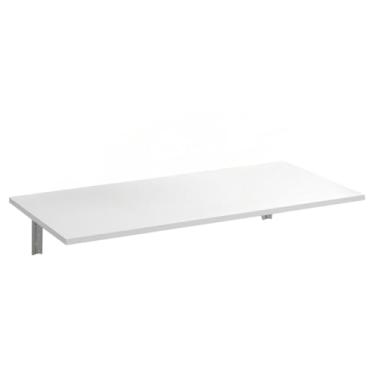 Imagem de Escrivaninha MDF 90 cm Branca Suspensa Computador Notebook Home Office Mesa dobrável