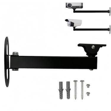Imagem de GledeYeTec Braço de suporte de canto de parede longo de 20 cm, suporte de braço longo de 20 cm, projetor giratório de 180 graus, suporte de suporte de parede para projetor de câmera CCTV de segurança