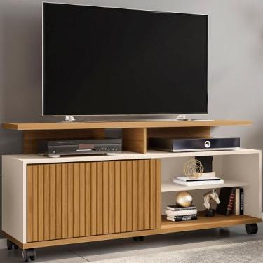 Imagem de Rack para TV Até 52 Polegadas 1 Porta Topázio Cinamomo/Off White - Móv