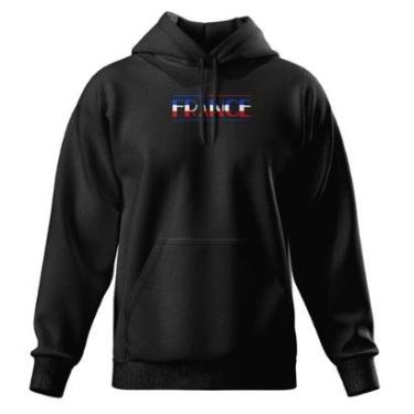 Imagem de Moletom Modelo Canguru Algodão Com Capuz Masculino e Feminino France-Masculino