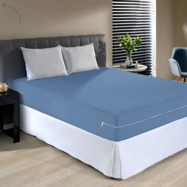 Imagem de Capa Protetor para Colchão Casal em Malha com Zíper, Cama Box, Hipoalergênica e Antimicrobiana