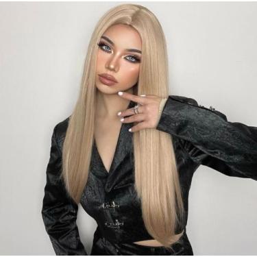 Imagem de Peruca Orgânica Lisa Loira Escuro 70cm  - Gm hair