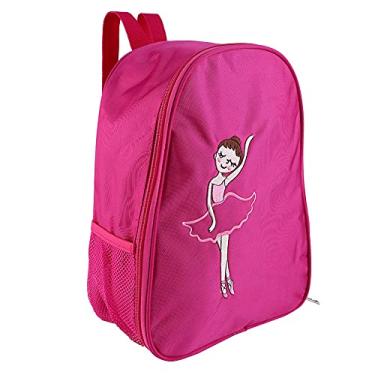 Imagem de Mochila de balé, bolsa de dança para meninas, bolsa de balé infantil, adequada para balé, dança e uma variedade de outros esportes (Rosa Rossa)