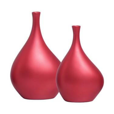Imagem de Vasos Decorativos de Cerâmica Dupla Cristal Vermelho Candy