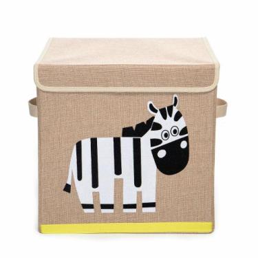 Imagem de Caixa Organizadora Linha Bichos com tampa - Zebra - Dolce Home, zebra