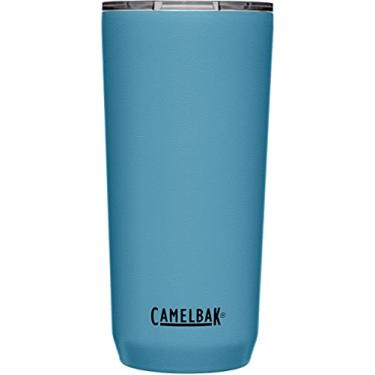 Imagem de CamelBak, Copo Térmico Thumbler, 600 mL, Aço Inoxidável, Tampa De Três Modos, Base Silicone,Mantém a Temperatura, Sem Vazamentos, Revestimento Resistente, Azul