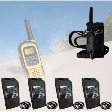 Imagem de kit 4 Capas de Couro para Rádio Intelbras RC4100 RC4102 - Lellis Rocha